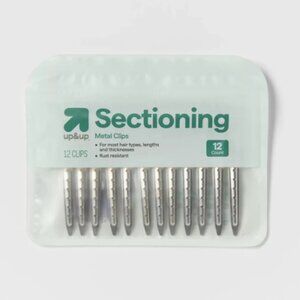 Hair Sectioning Metal Hair Clips - 12pk - Silver - up&up- Rust resistance"Dubby"
